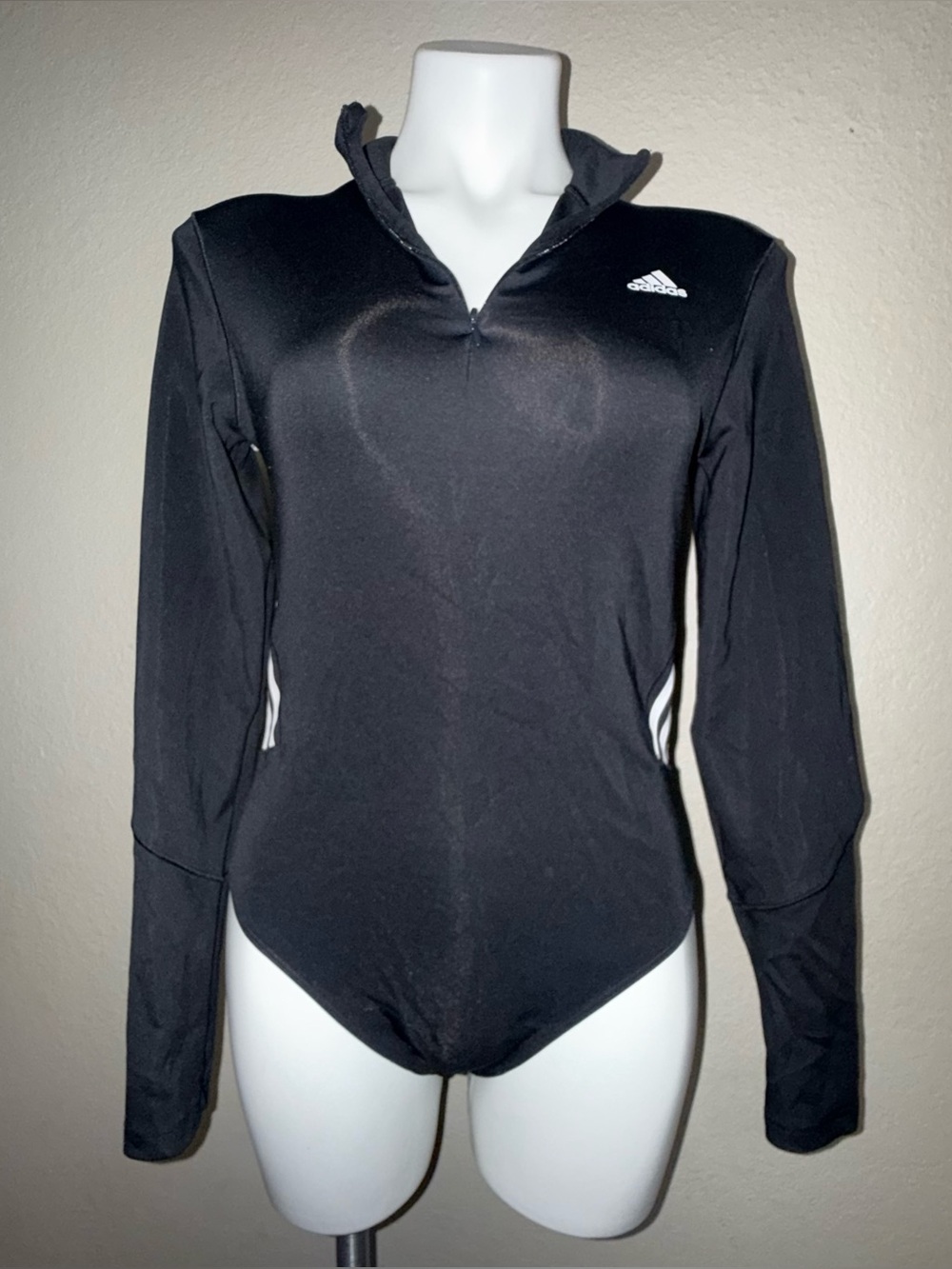 adidas Black Long Sleeve body suit